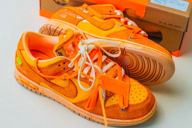 White on sale orange nike