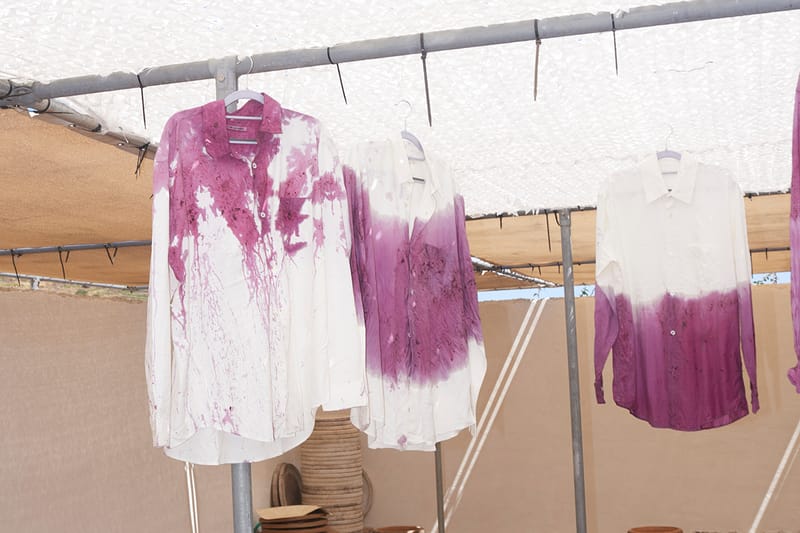 Gabrio Bini x Our Legacy WORK SHOP Wine Overdyed Shirts