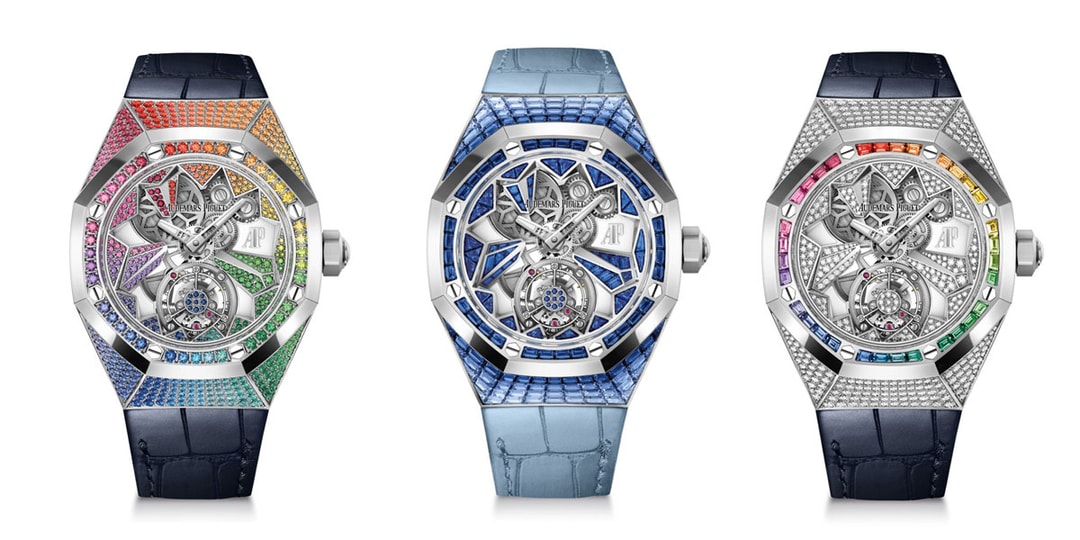 Audemars Piguet представляет шесть новых концептуальных часов Royal Oak с бриллиантами и драгоценными камнями с парящим турбийоном