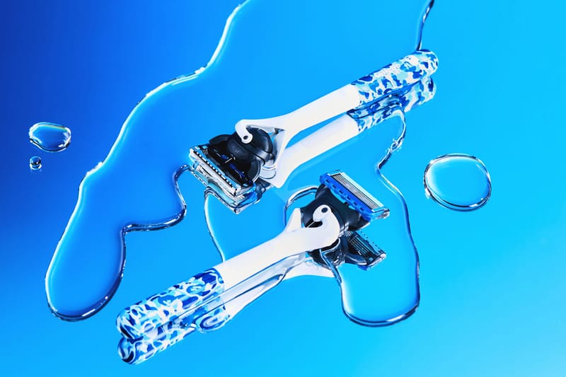 BAPE Gillette Blue Camo Razor Collaboration Lookbook | Hypebeast