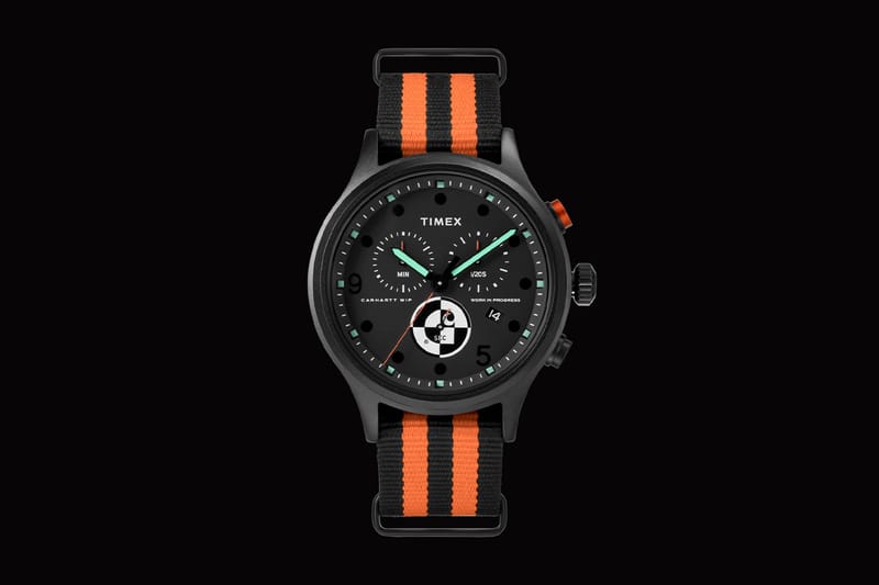 carhartt TIMEX 腕時計 ブラック×オレンジ Carhartt WIP x Range C Timex Allied Chronograph | Hypebeast