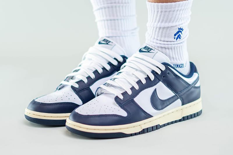Nike Dunk Low Aged Navy White Release Date | Hypebeast