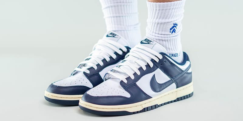 Nike Dunk Low Aged Navy White Release Date | Hypebeast