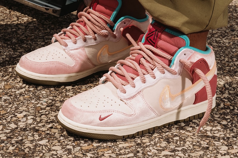 social status x nike dunk mid strawberry milk mens