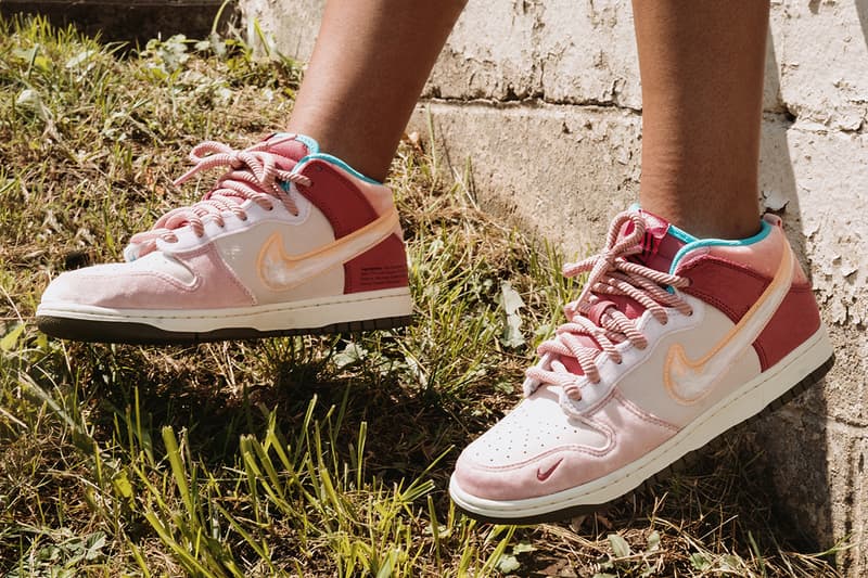 Social Status Nike Dunk Mid Strawberry Milk DJ1173-600 | Hypebeast