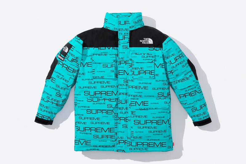 North face supreme jacket hot sale blue