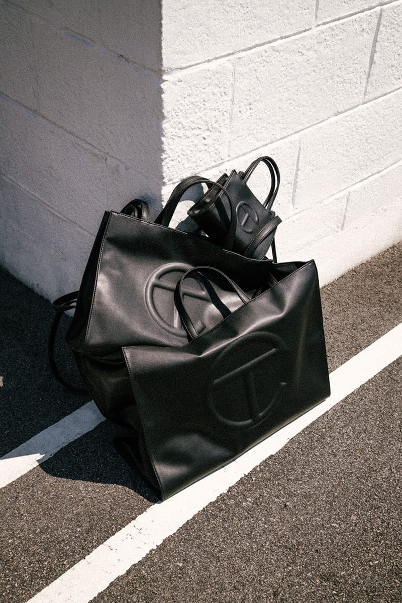 telfar バッグ Large Jacquard Shopper - Black Monogram