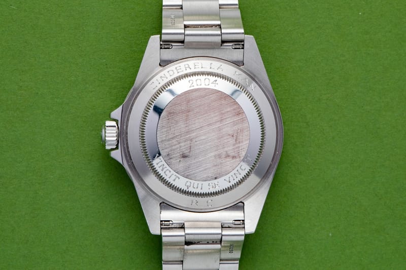 Rolex engraving best sale on back