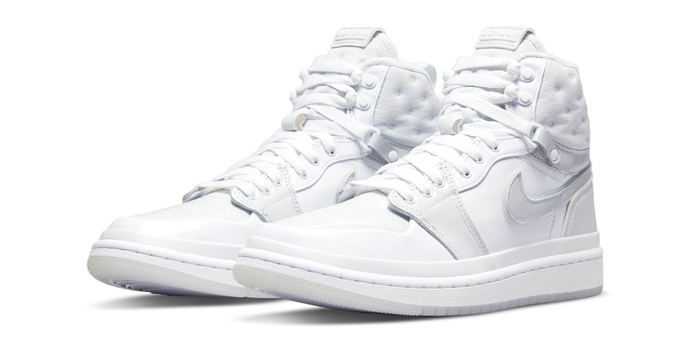 Кроссовки Air Jordan 1 Acclimate в чистом бело-сером цвете
