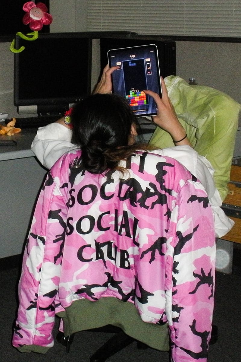 Anti social social 2025 club pink jacket