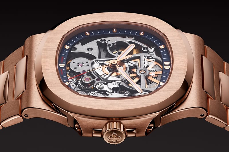 Patek philippe skeleton outlet rose gold price