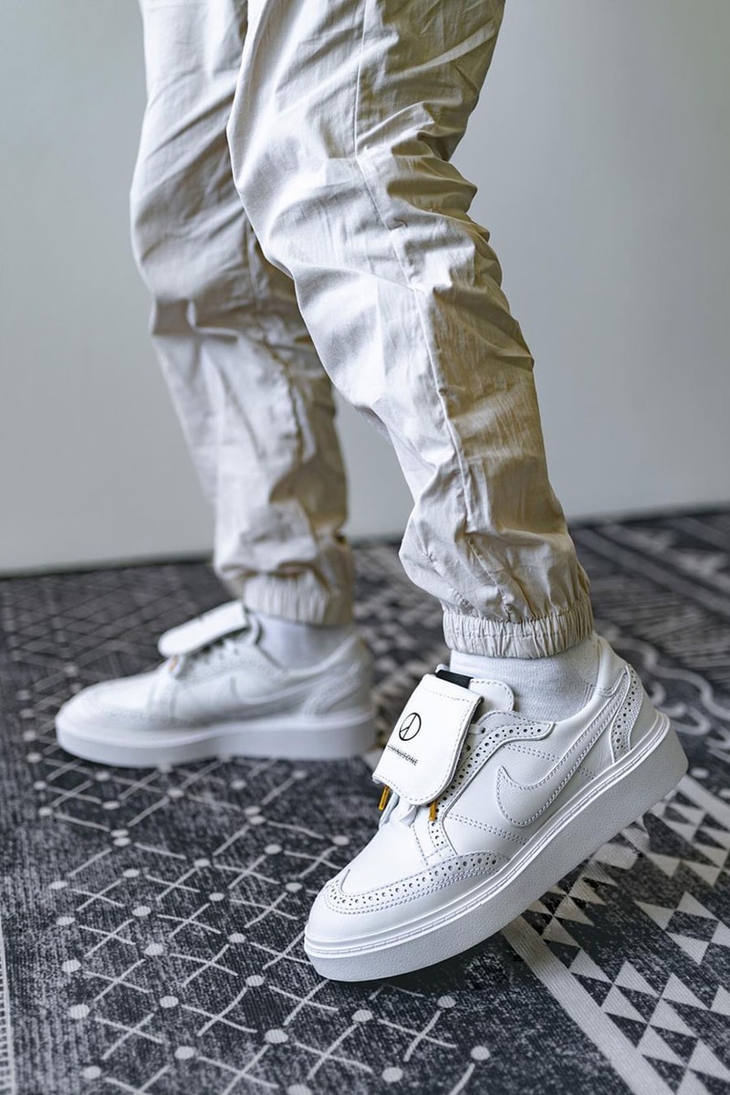 早割 PEACEMINUSONE x Nike Kwondo 1 White - 靴