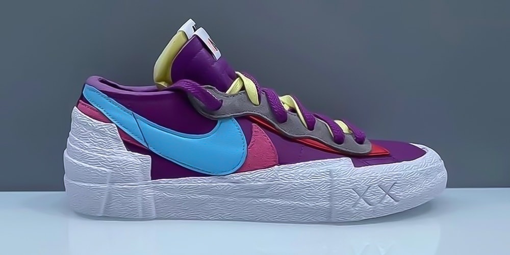 Новые поверхности Nike Blazer Low Colorway KAWS x sacai