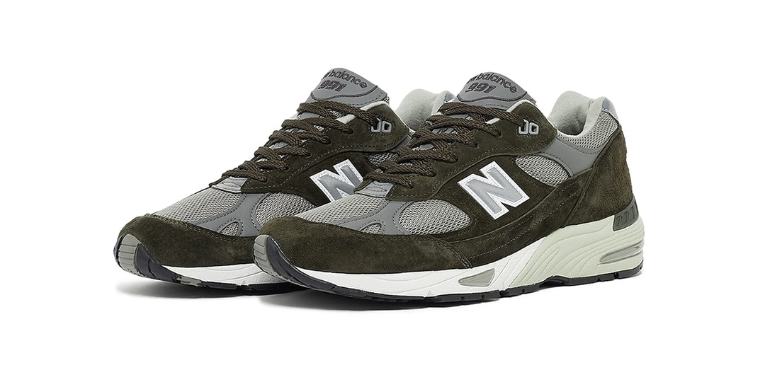 New Balance 991 выпущен в чистой оливковой и серой цветовой гамме