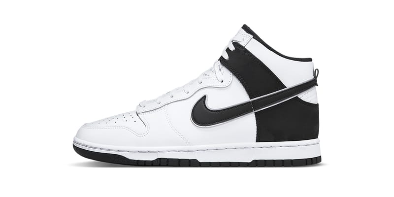 nike high dunks black and white