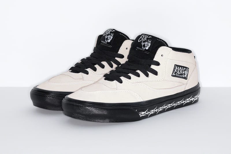 Vans half cab on sale white black sole