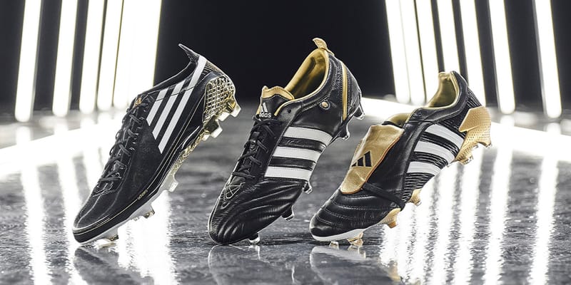 Adidas gold and hot sale black football boots