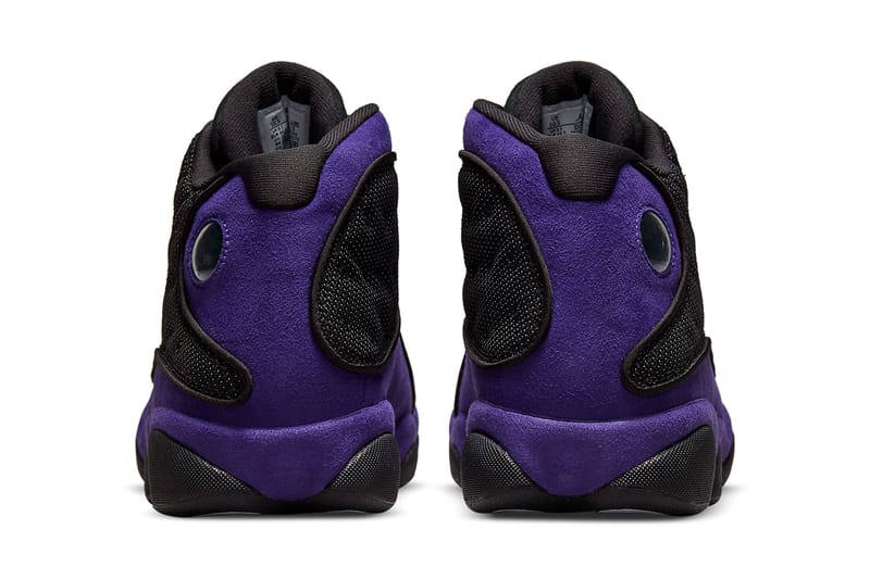 Purple and black jordans 13 sales release date