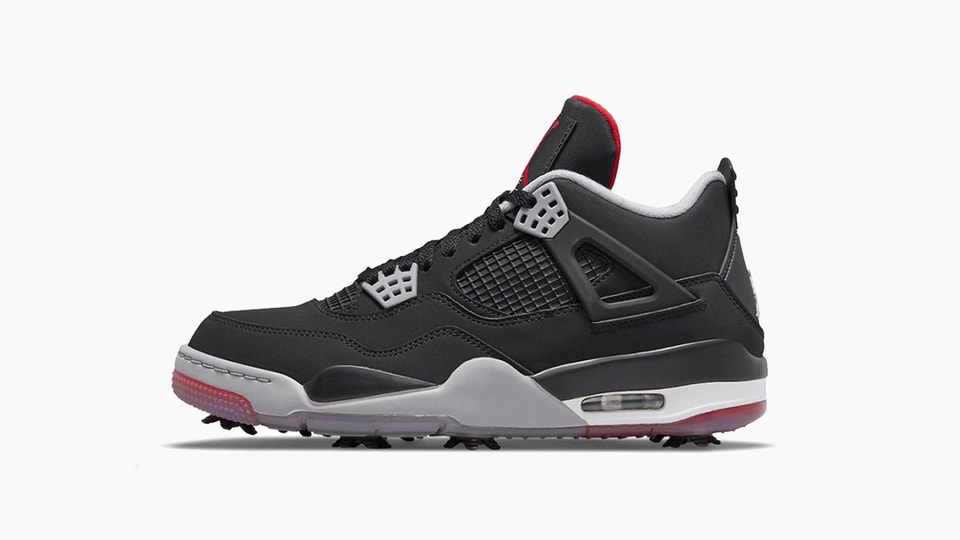jordan 4 bred golf on feet