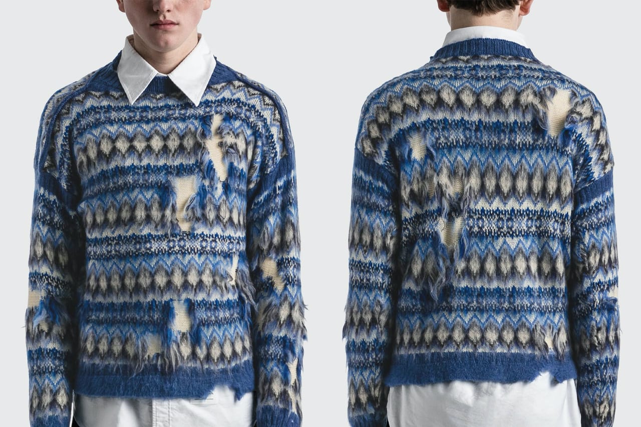 Maison Margiela Ripped Knitted Jumper Release | Hypebeast
