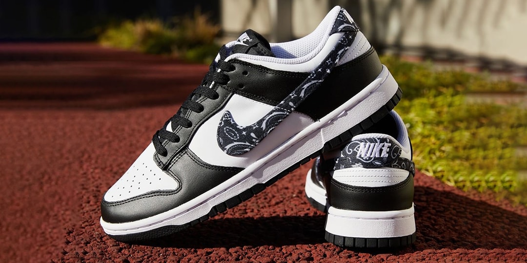Nike Dunk Low «Paisley» представлен в черно-белом цвете