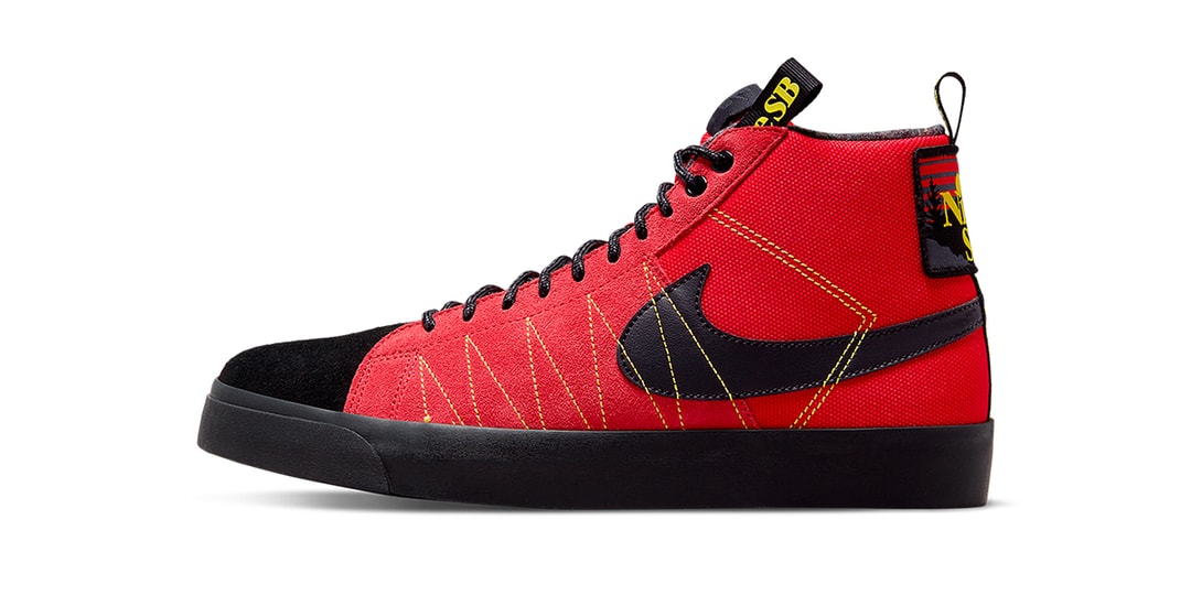 Поверхности Nike SB Blazer Mid «Aclimate» с ярким красно-черным макияжем