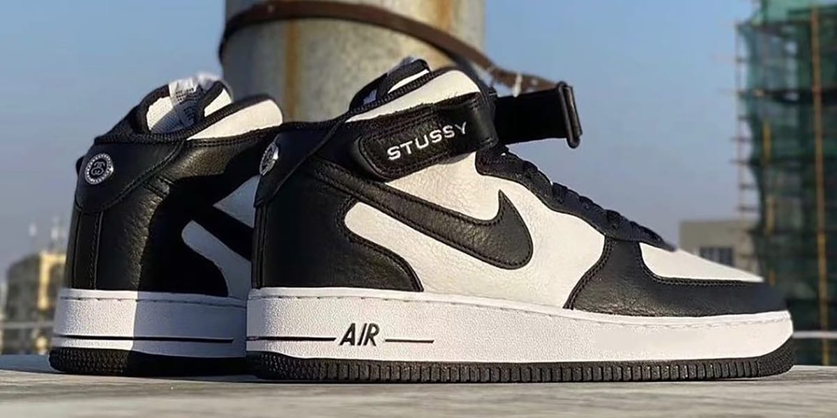 Stussy Nike Air Force 1 Mid Black White Release Info | HYPEBEAST
