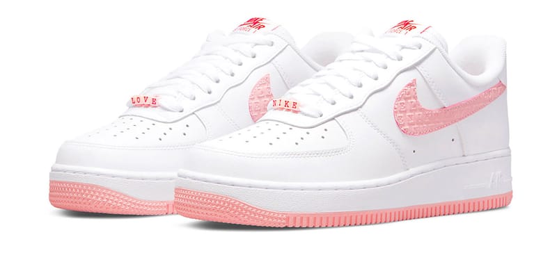 White air force with hot sale pink