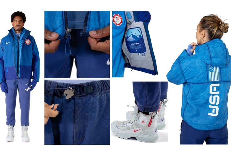 ウォーキング・ランニングウェア Nike Pro Elite USA Medal Stand Jacket Men's Nike Light Blue Team USA Medal Stand Tri-Blend Quarter