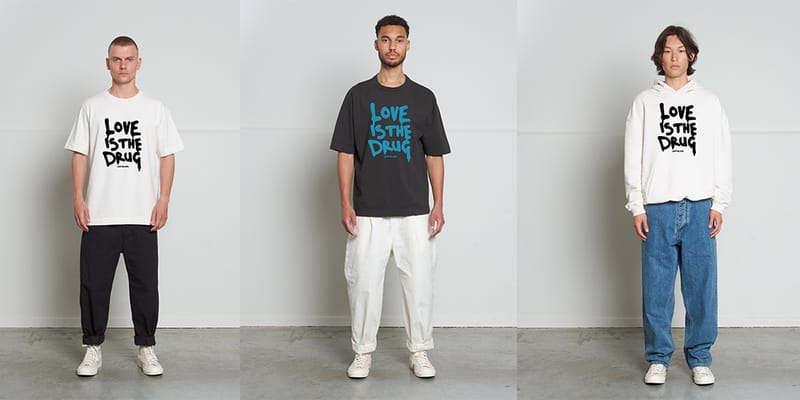 APPLIED ART FORMS LOVE IS THE DRUG Tシャツ Jersey T-Shirt Charcoal [LOVE IS THE DRUG] | Applied Art