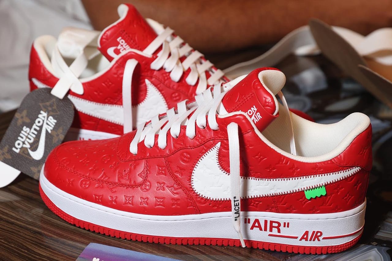 DJ Khaled Shows Early Pair of Red LV Nike AF1s | Hypebeast