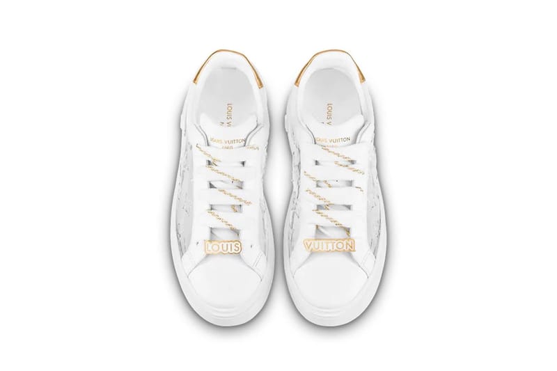 White and gold louis vuitton clearance sneakers