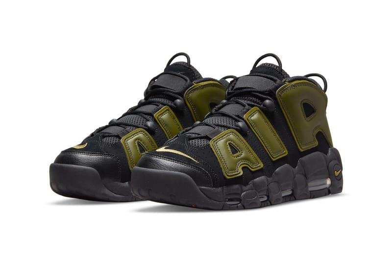 Nike air more on sale uptempo black gold