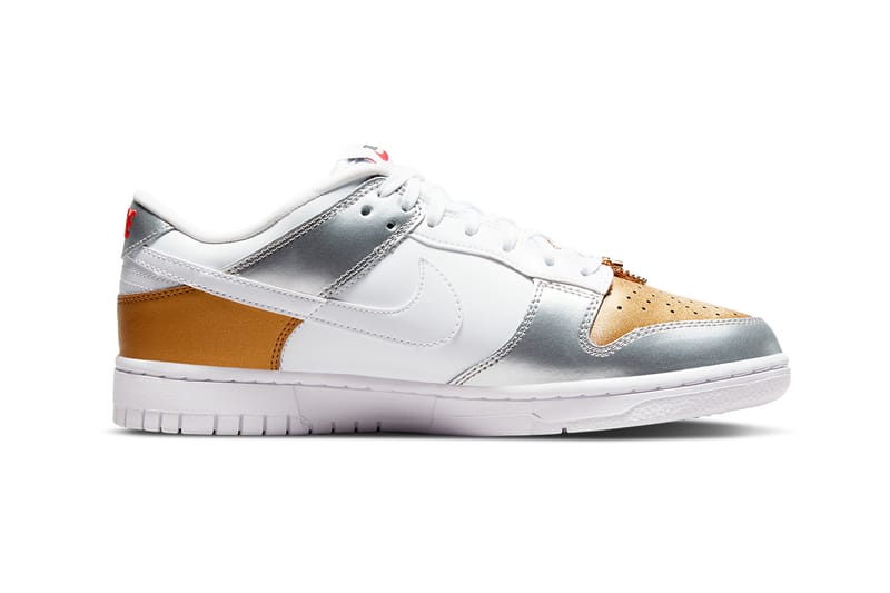 Gold and clearance silver nikes