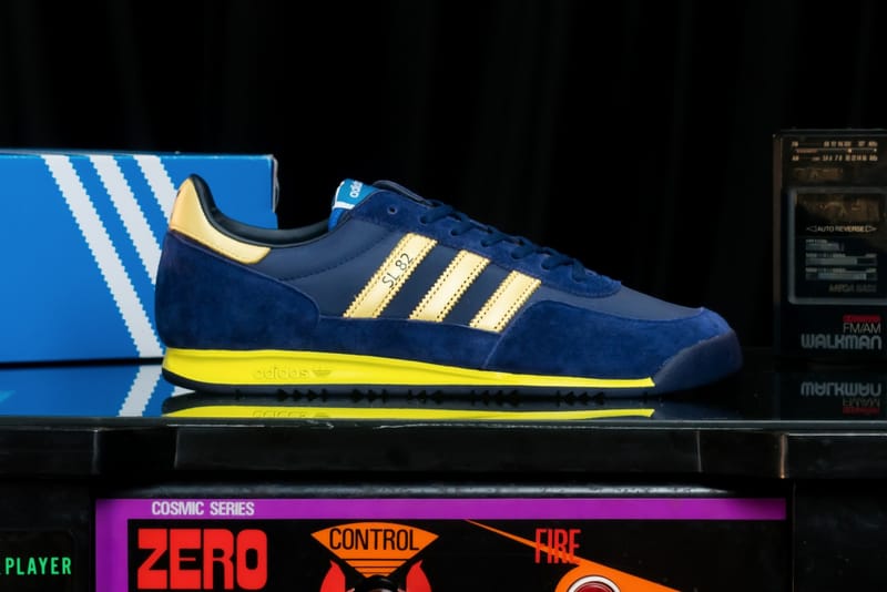 Adidas sl80 navy on sale gold