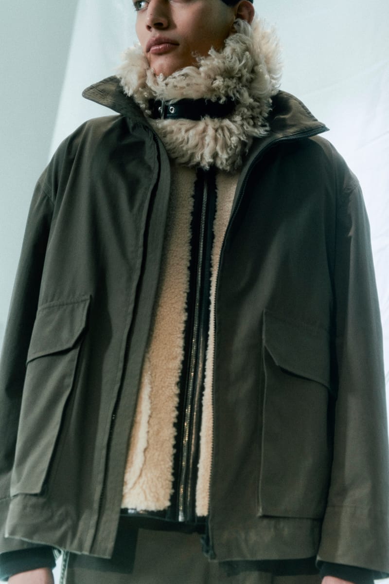 Helmut lang aviator hot sale shearling jacket