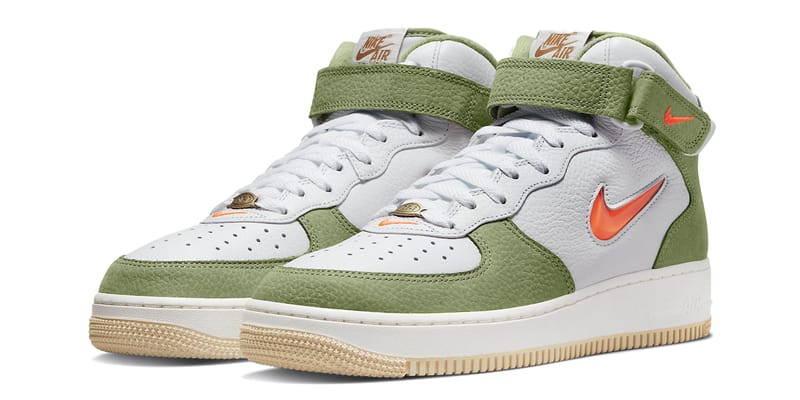 Green high top on sale air force ones