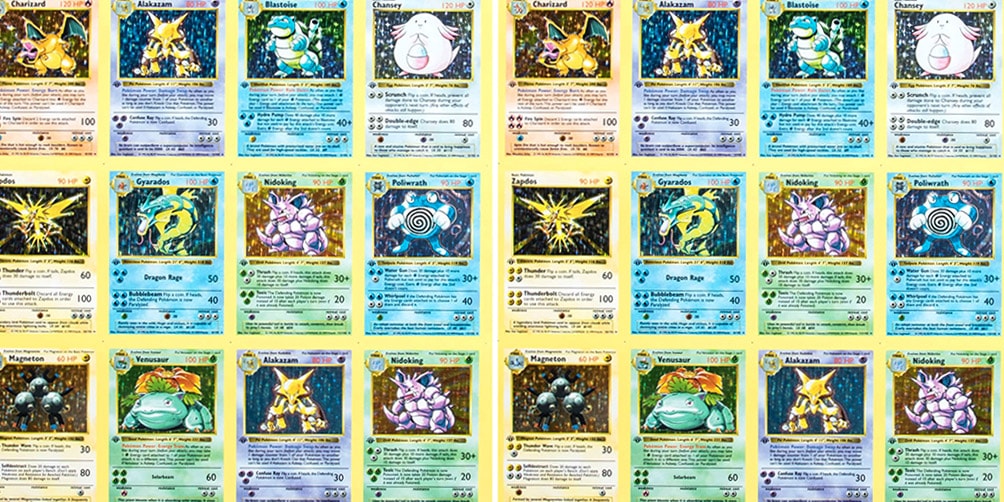 Неразрезанный лист голографических карт первого издания Pokémon TCG базового набора внесен в список Goldin