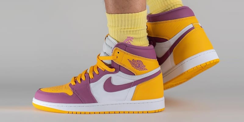 Jordan 1 sb lakers on feet online