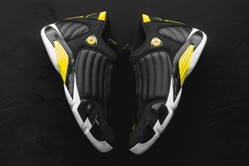 Air jordan 14 outlet black and yellow