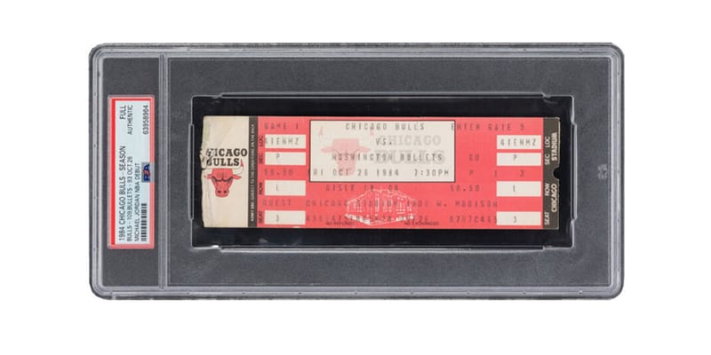 A Full Ticket for Michael Jordan's 1984 NBA Debut With the Chicago 