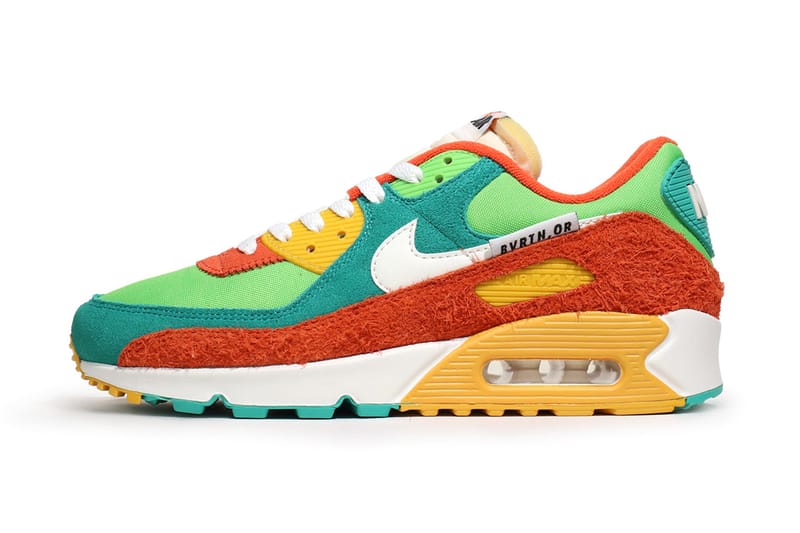 nike air max 90 green and orange