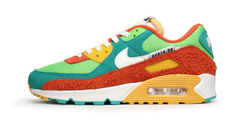 Nike air max 90 green store and orange