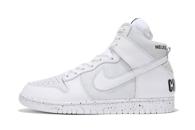 White nike best sale dunk high tops