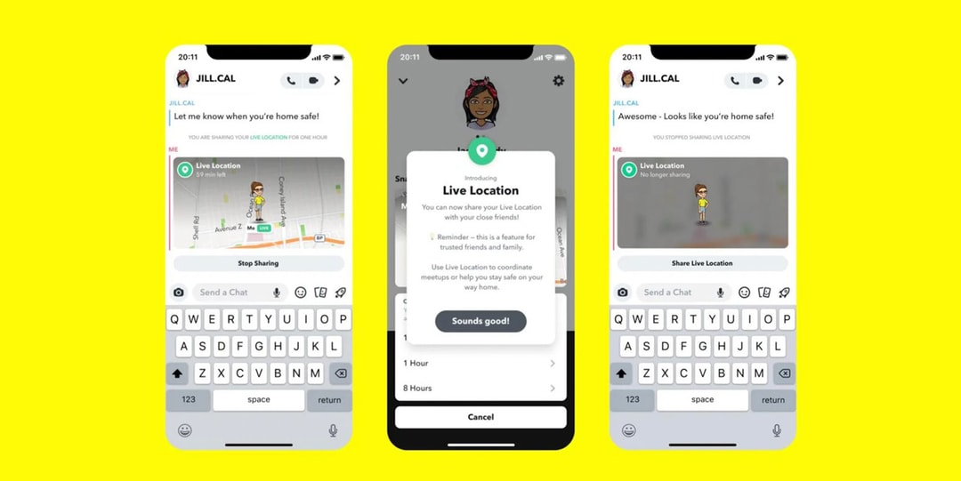Snapchat позволяет пользователям делиться своим местоположением с друзьями