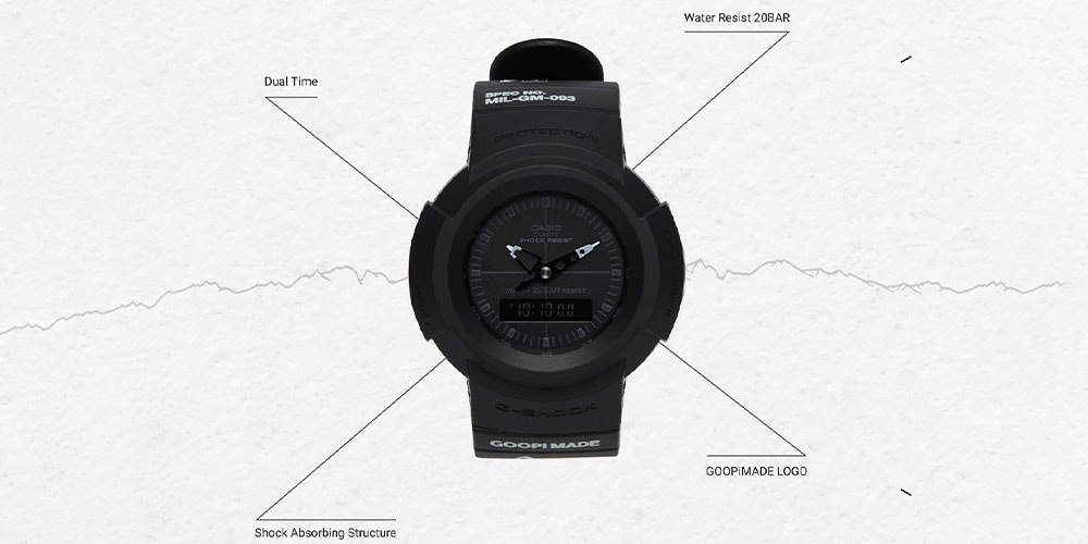 GOOPiMADE объединилась с G-SHOCK для создания часов AW-500BBGO «без APEX»