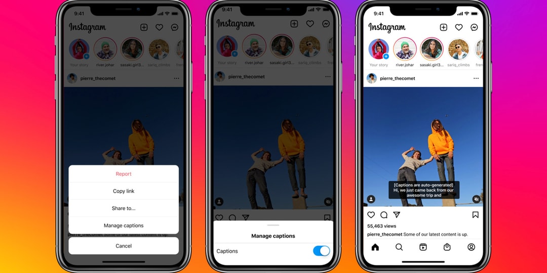 Instagram Introduces Automatic Captions to Videos | Hypebeast