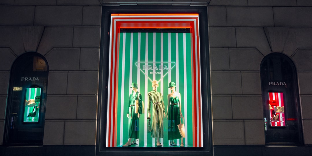 Prada Tropico переосмысливает витрину с помощью гипнотической инсталляции