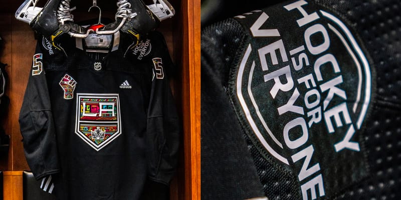 Akil Thomas ZALE x LA Kings Black History Night Warmup Jerseys