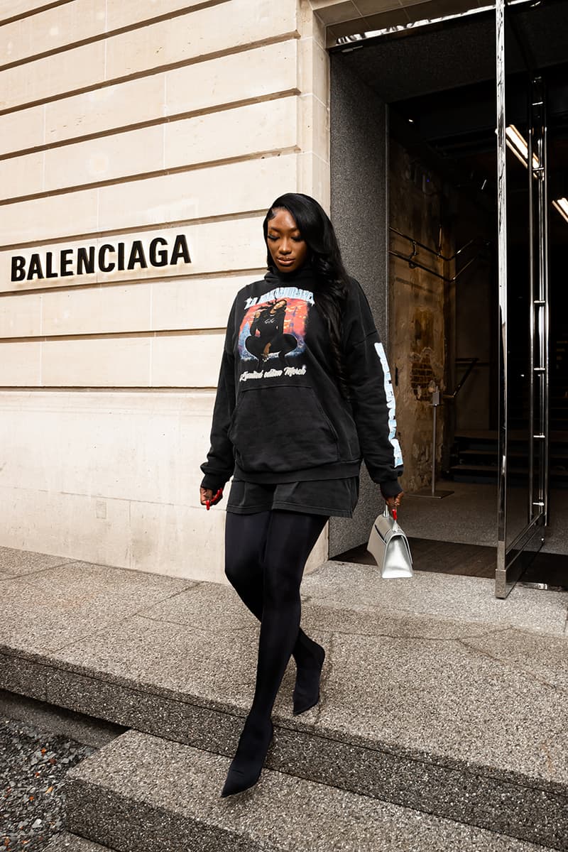 BALENCIAGA●MUSIC AYA NAKAMURA MERCH HOURGLASS ハンドバッグ Aya Nakamura x Balenciaga Playlist & Merch Drop | Cheap Teka